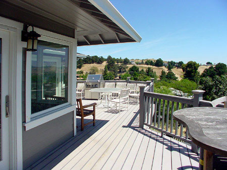 Rear Deck - Large overhangs shade the interior rooms.